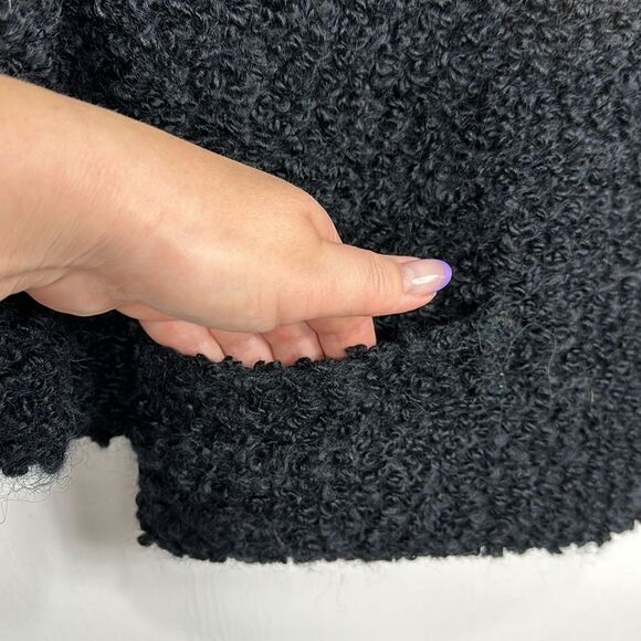 National Board Vintage Fur Wool Button Front Coat In Black Size M - Picture 3 of 9